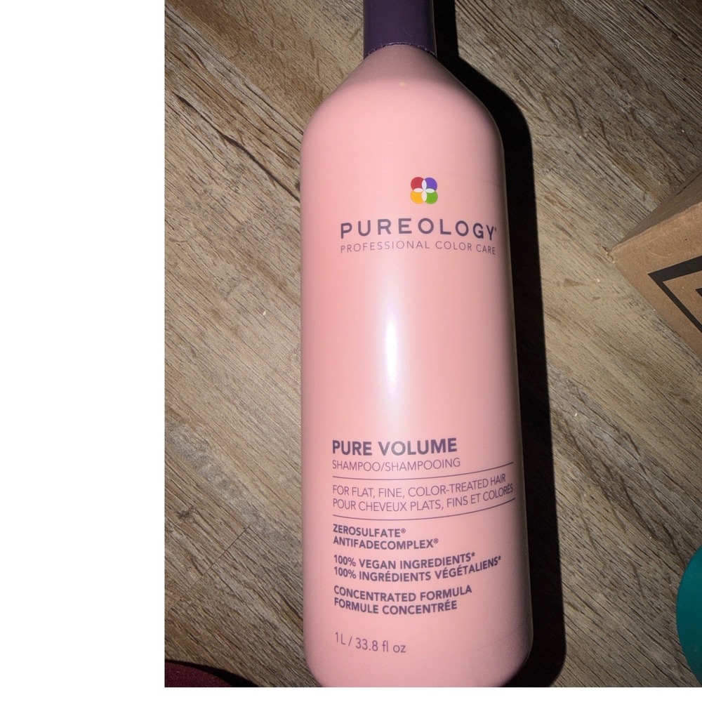 Pureology Pure Volume Shampoo 33.8 fl oz Zerosulfate Vegan Liter hair care